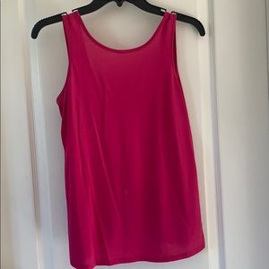 Slit back basic pink tank